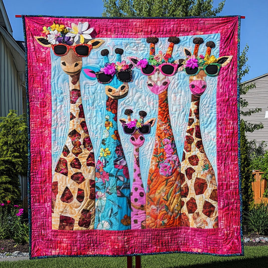 Giraffe Heights Quilted Blanket