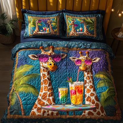 Giraffe Dream 3-Piece Quilted Bedding Set