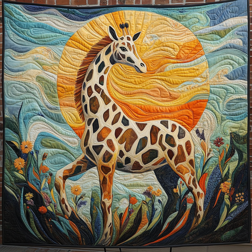 Giraffe Grace Quilted Blanket