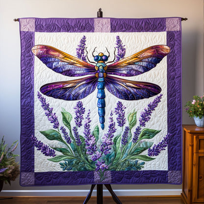 Glimmering Wingscape Quilted Blanket