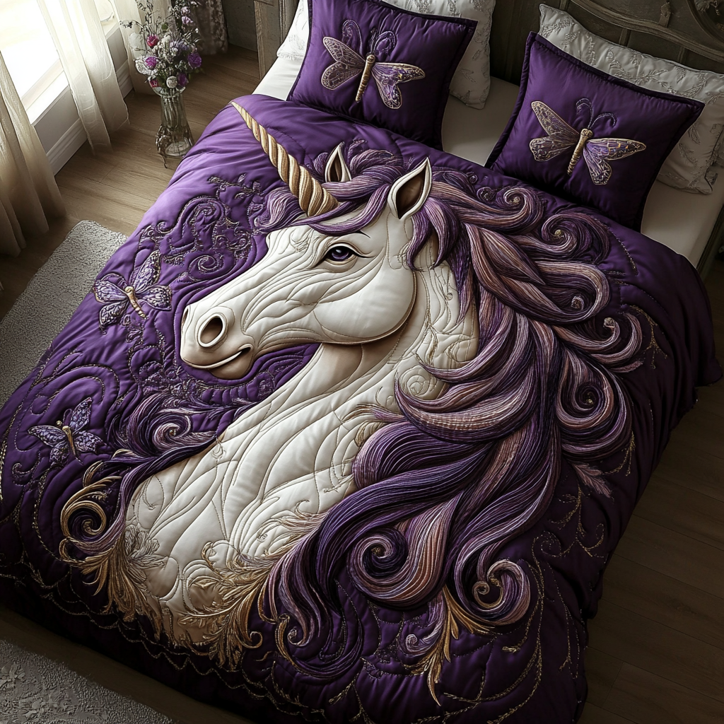 Glitter Grove 3-Piece Quilted Bedding Set