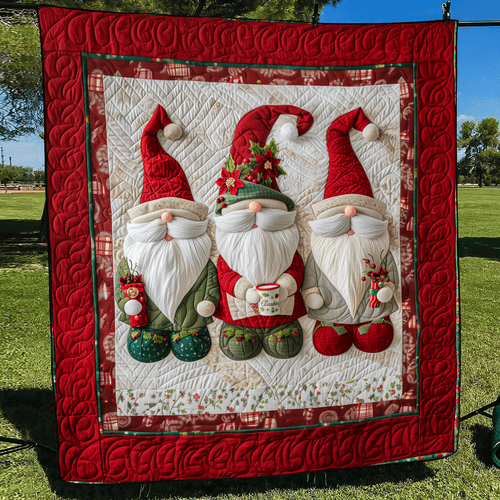Gnome Home Quilted Blanket