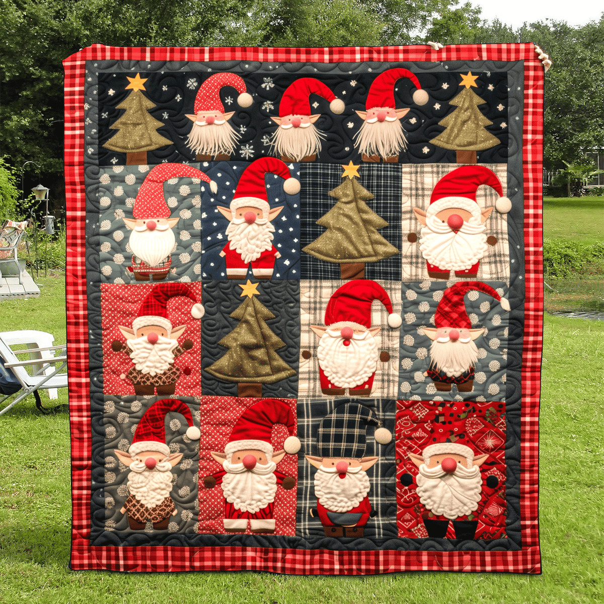 Gnome Adventure Quilted Blanket