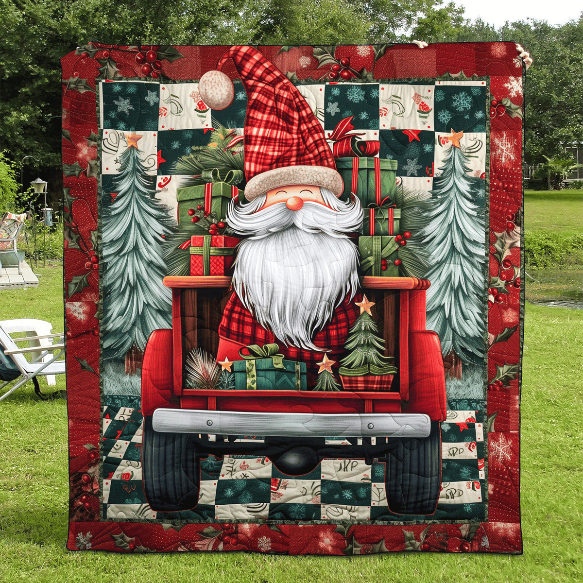 Gnome Magic Quilted Blanket