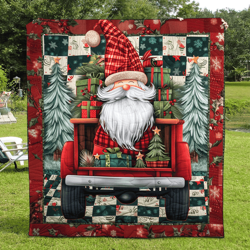 Gnome Magic Quilted Blanket