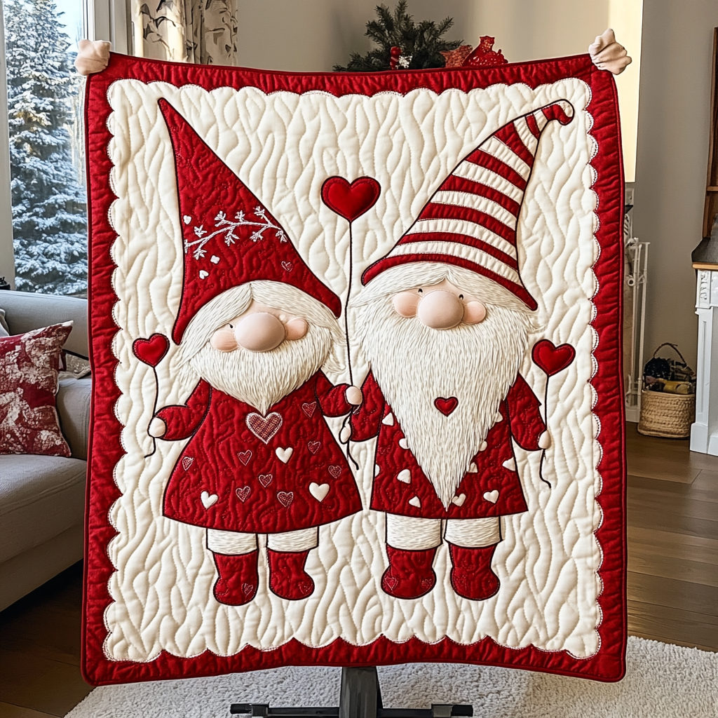 Gnome Bliss Quilted Blanket