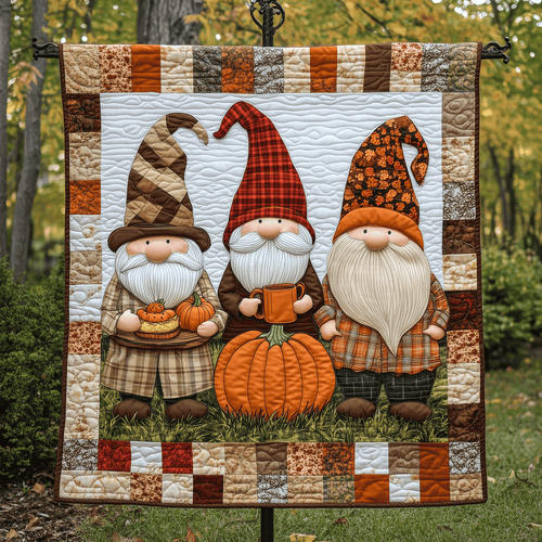 Gnome Grove Quilted Blanket