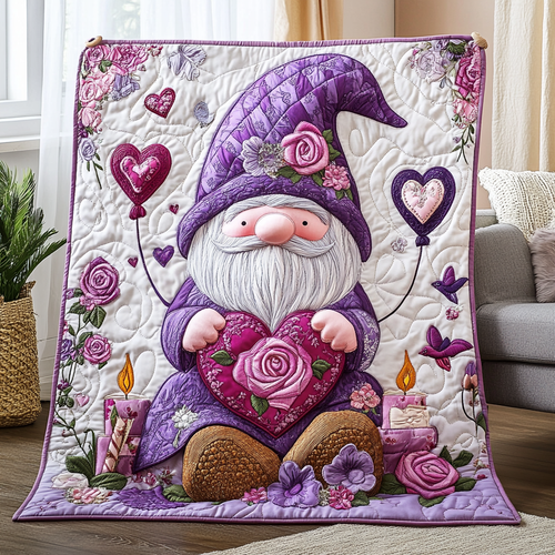 Gnome Heartfelt Quilted Blanket