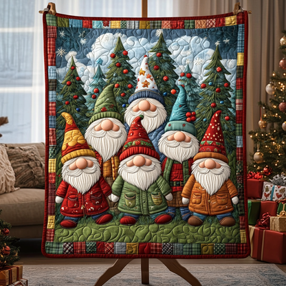 Gnome Noel Quilted Blanket