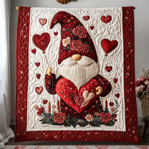 Gnome Sweet Gnome Quilted Blanket