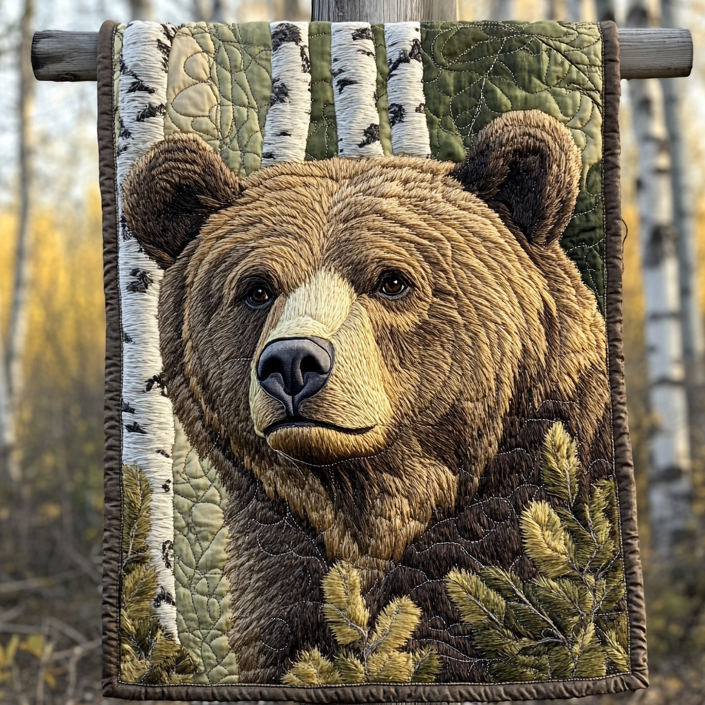 Golden Bear Quilted Blanket