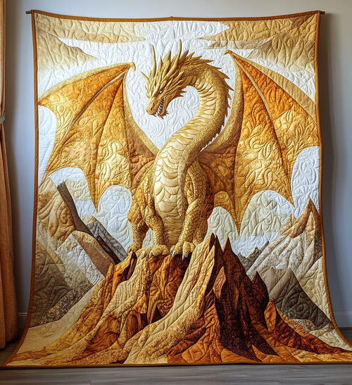 Golden Protector Quilted Blanket