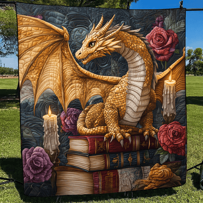 Golden Aegis Quilted Blanket
