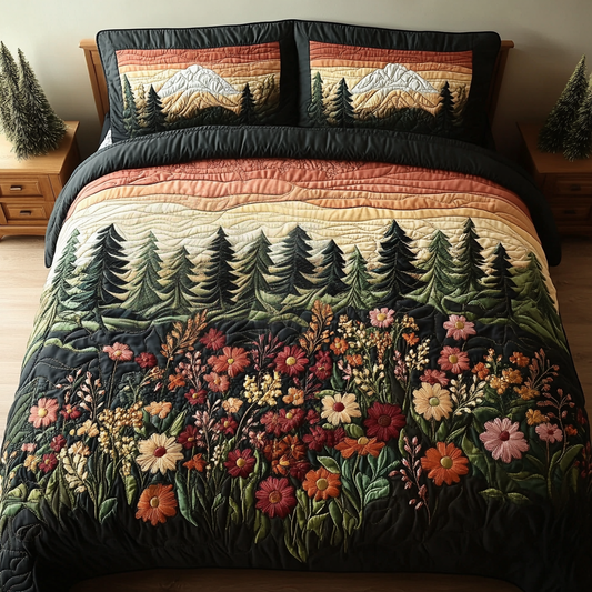 Golden Fields 3-Piece Quilted Bedding Set