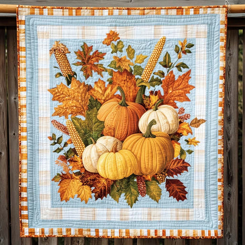 Golden Fields Of Plenty Quilted Blanket