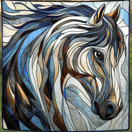 Golden Gallop Quilted Blanket