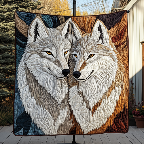 Golden Gleam Quilted Blanket