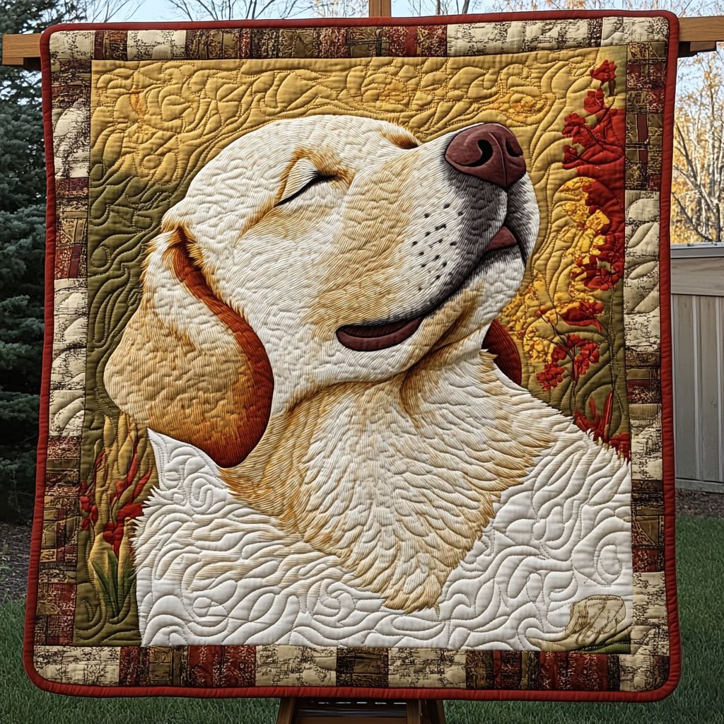 Golden Grace Quilted Blanket