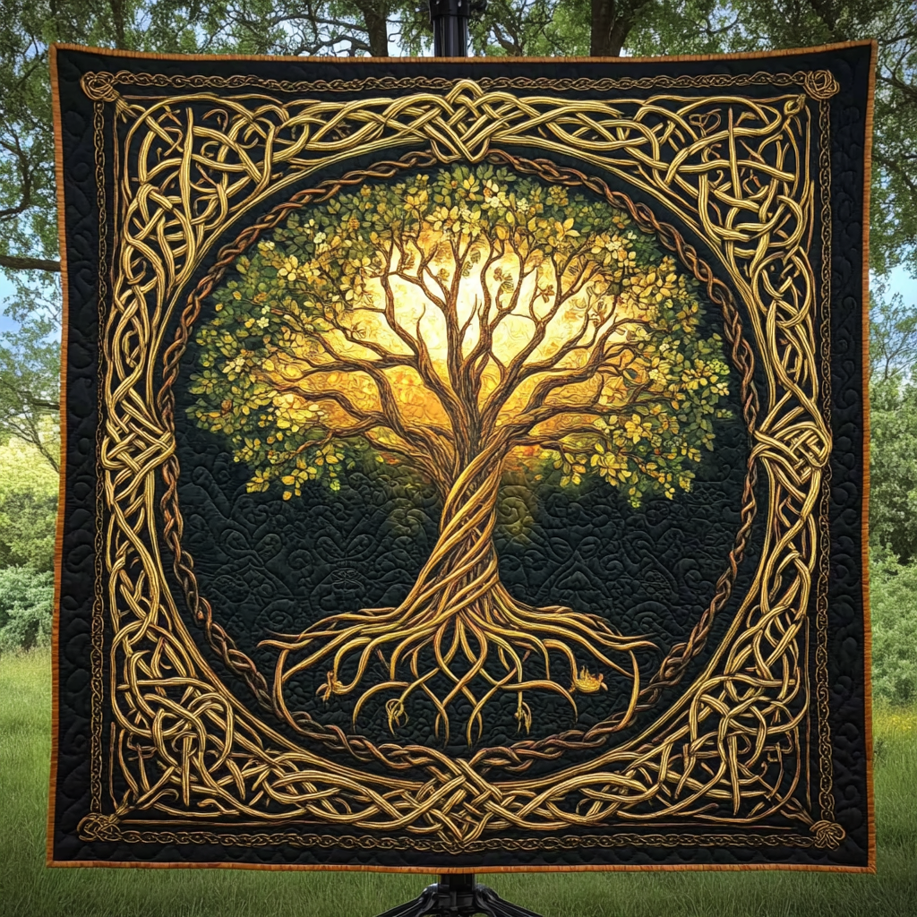 Golden Grove Quilted Blanket