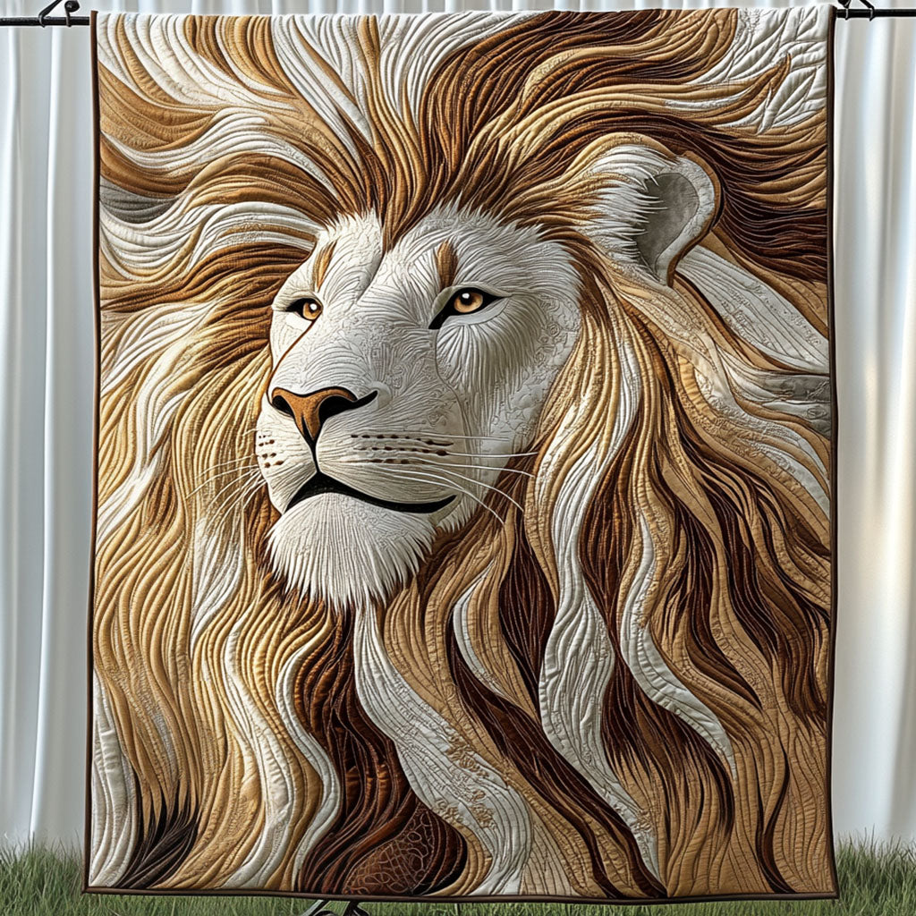 Golden Guardian Quilted Blanket