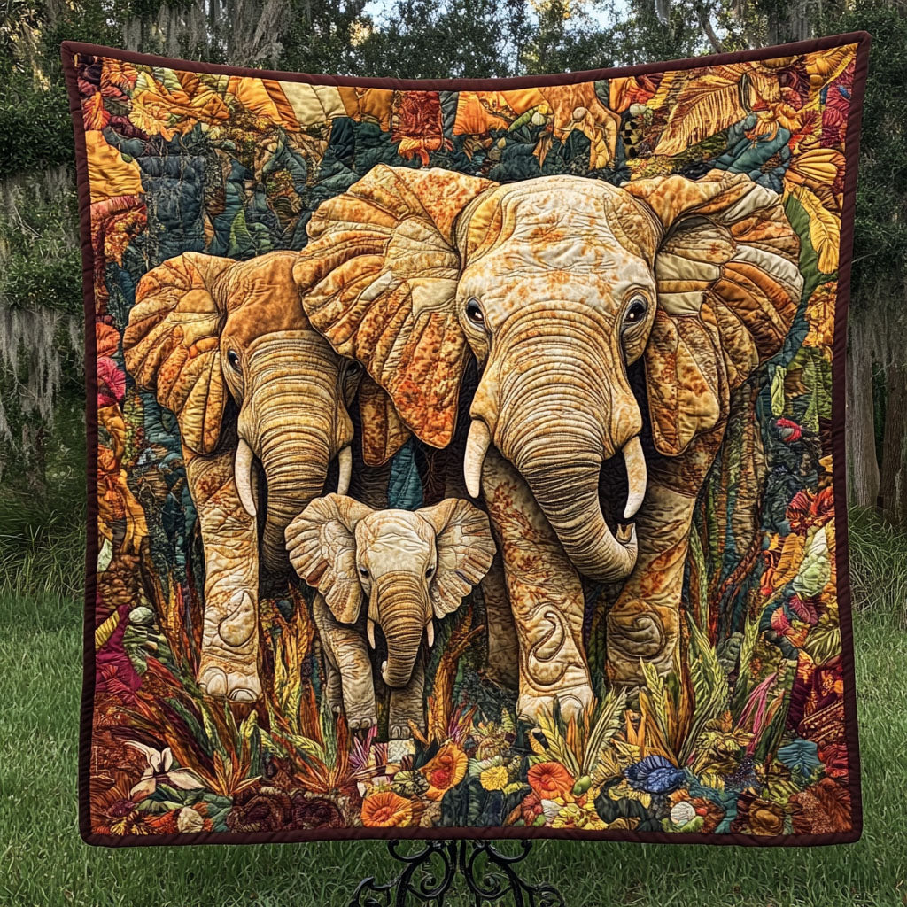 Golden Herd Quilted Blanket