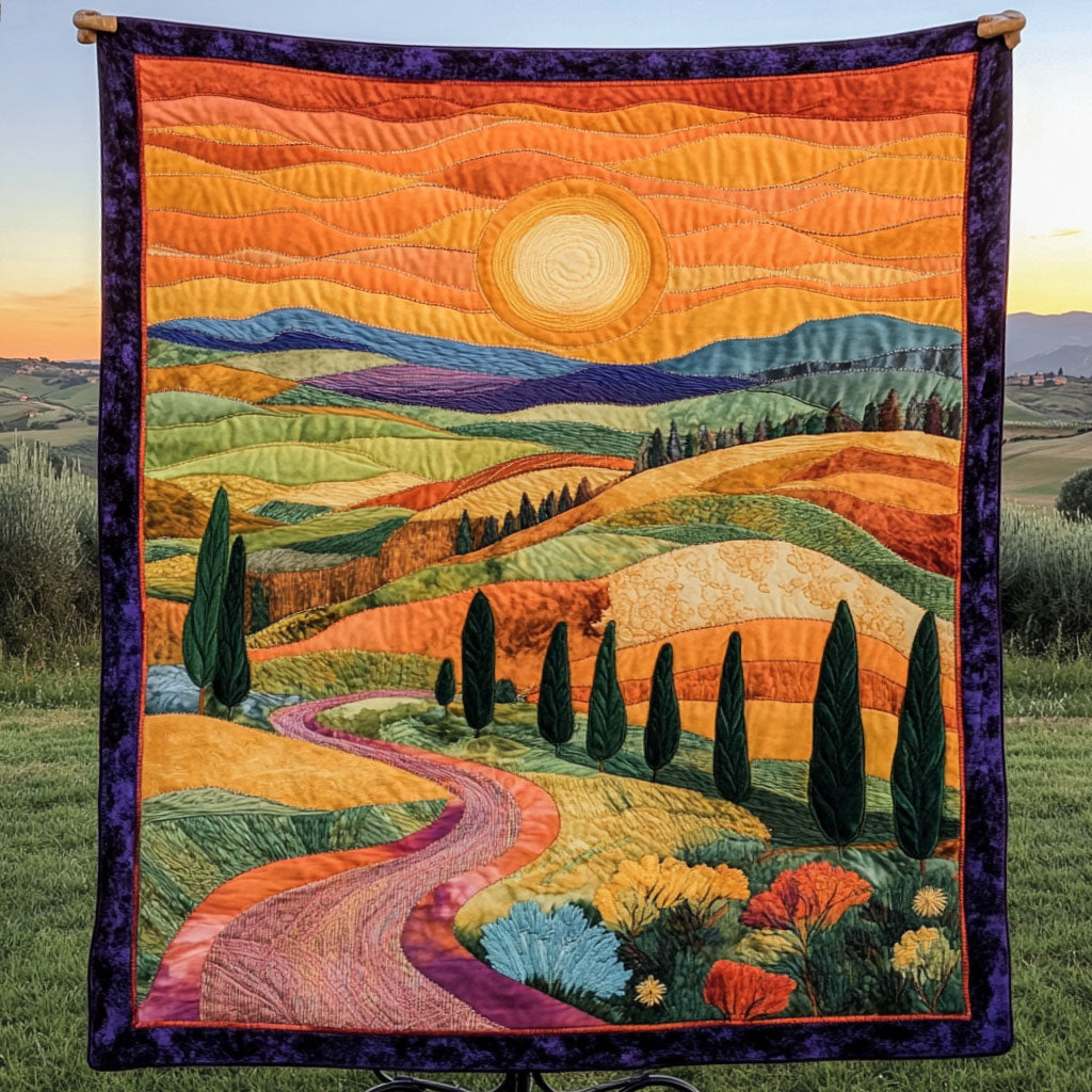 Golden Hills Quilted Blanket