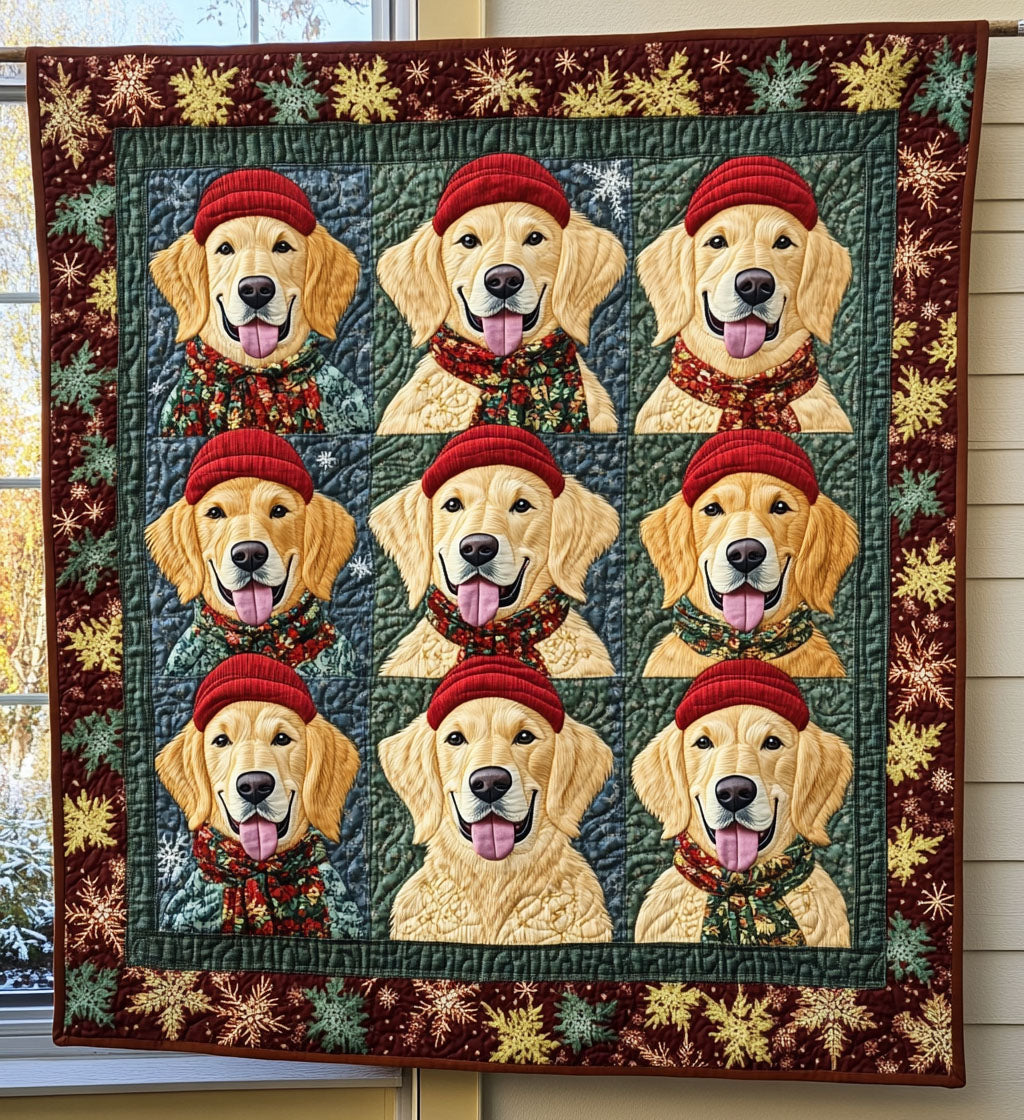 Golden Love Quilted Blanket