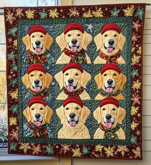 Golden Love Quilted Blanket