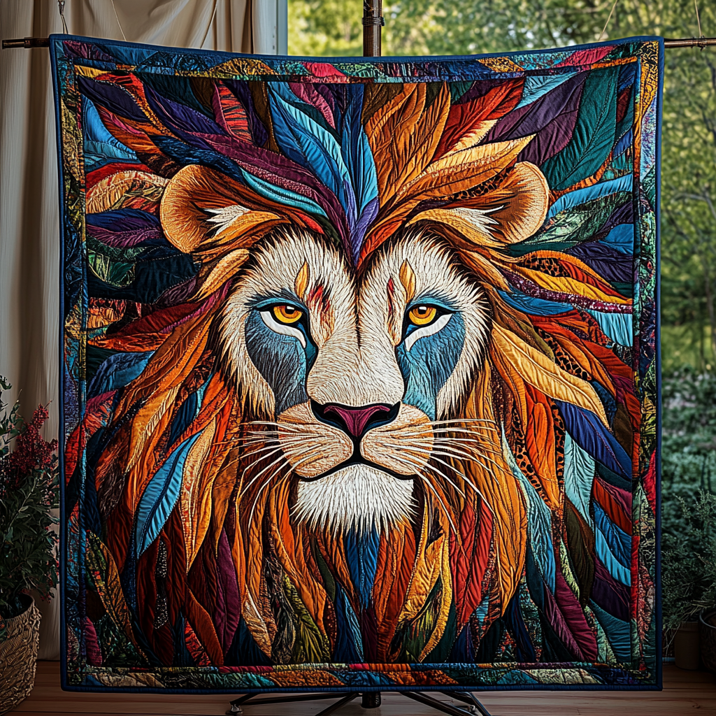 Golden Mane Quilted Blanket