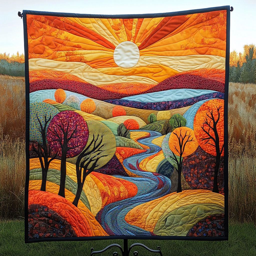 Golden Meadows Quilted Blanket