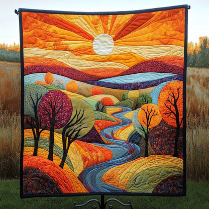 Golden Meadows Quilted Blanket