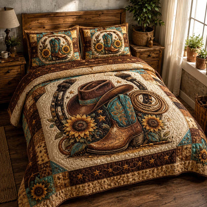 Golden Rodeo 3-Piece Quilted Bedding Set
