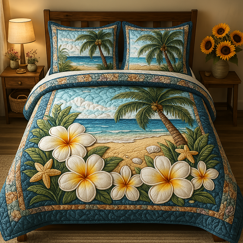 Golden Sands 3-Piece Quilted Bedding Set