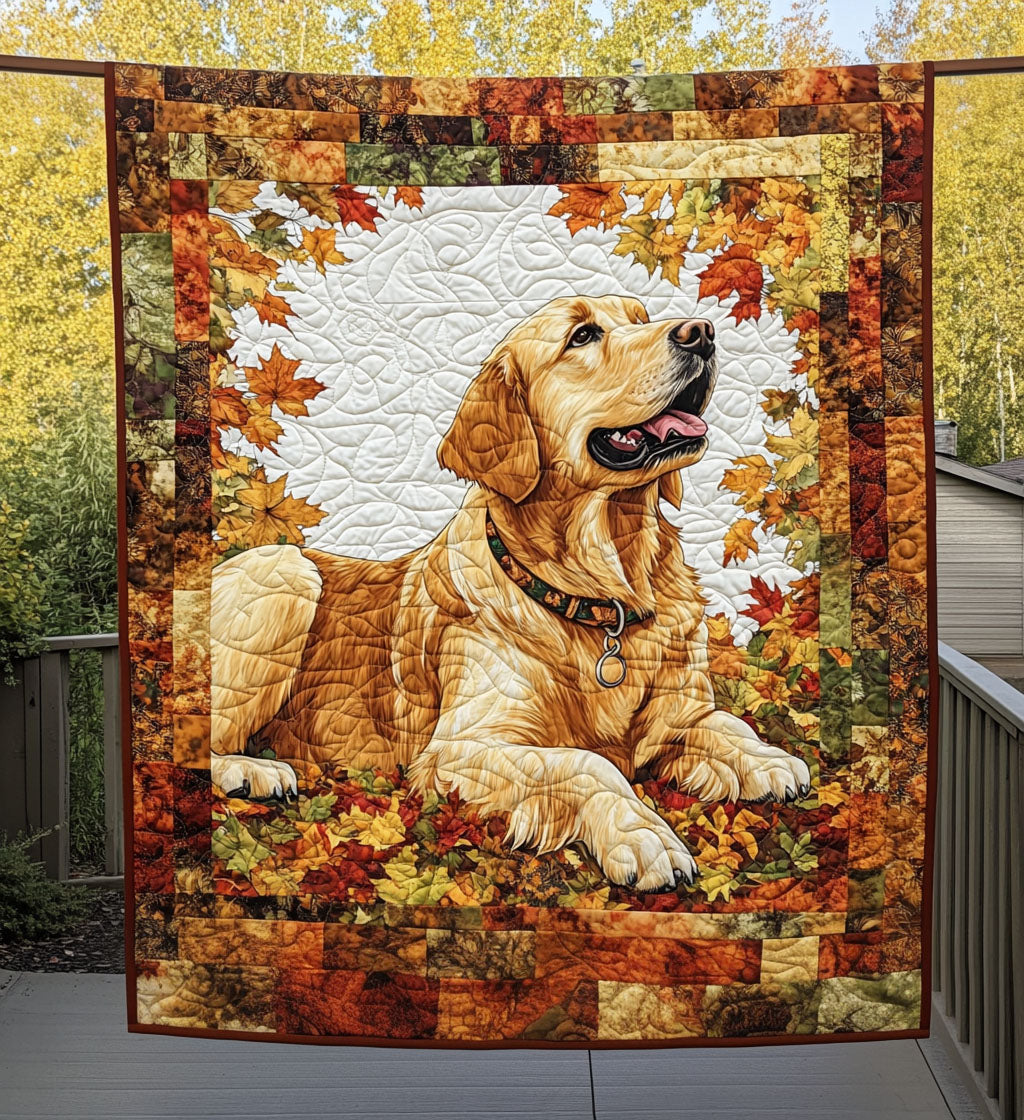 Golden Snuggles Quilted Blanket