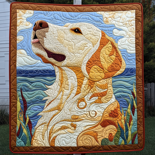 Golden Sunshine Joy Quilted Blanket