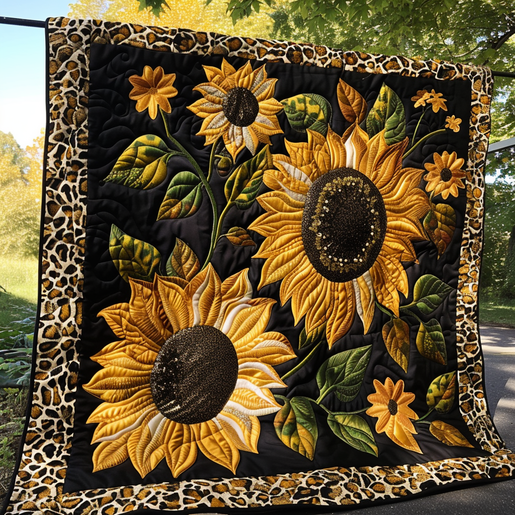 Golden Sunshine Quilted Blanket
