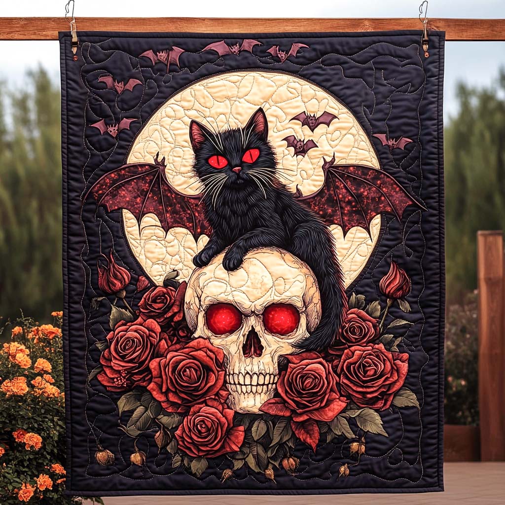 Gothic Guardian Quilted Blanket