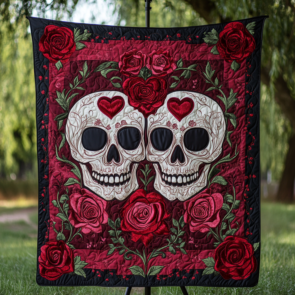 Gothic Romance Quilted Blanket