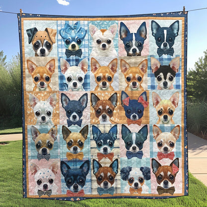 Graceful Chihuahua Quilted Blanket