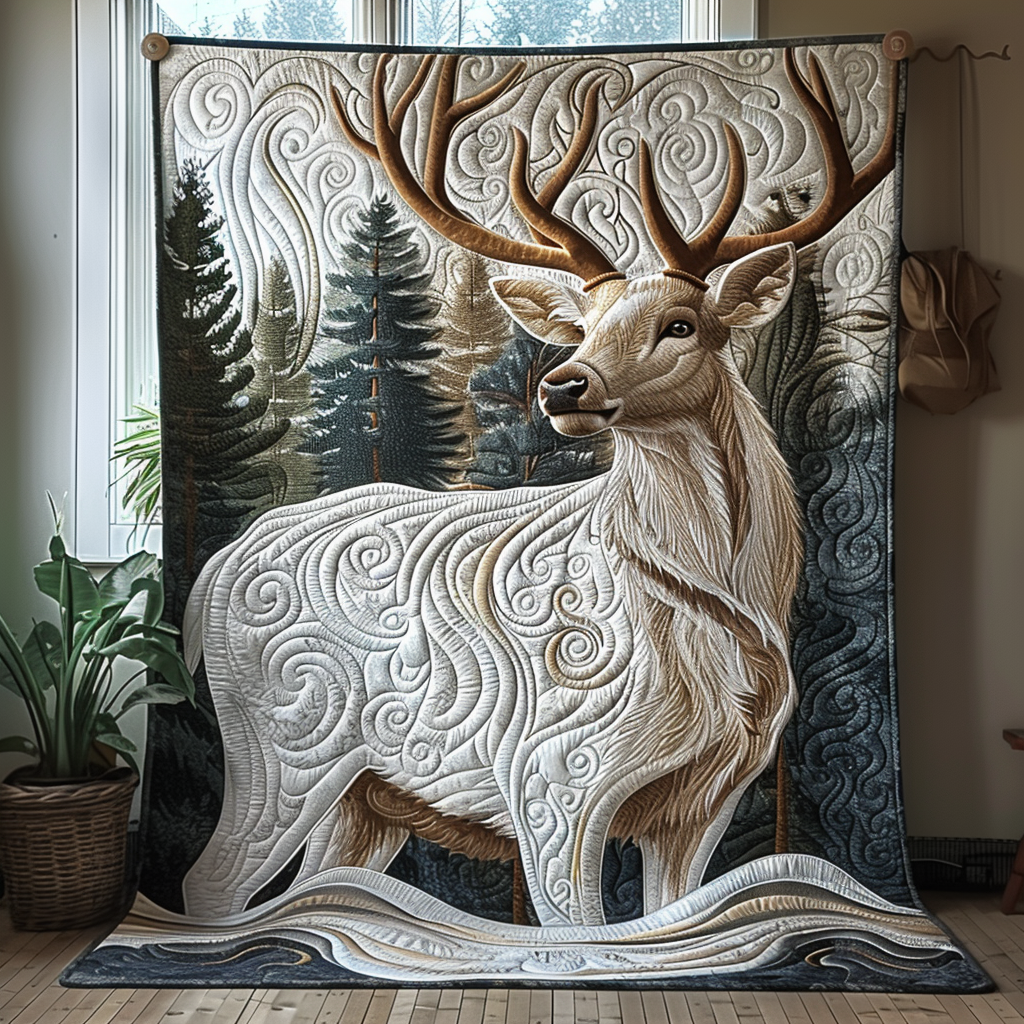Graceful Doe Quilted Blanket