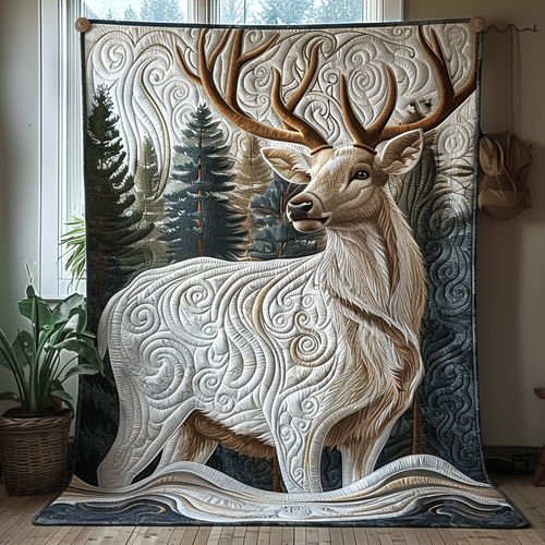 Graceful Doe Quilted Blanket