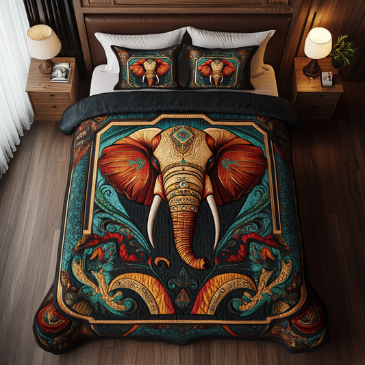Graceful Giant 3-Piece Quilted Bedding Set