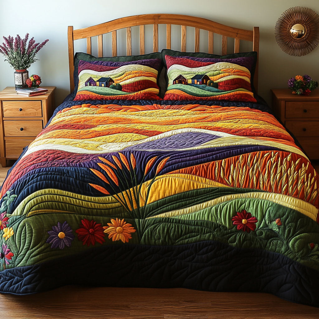Grainlands 3-Piece Quilted Bedding Set