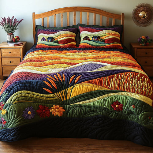 Grainlands 3-Piece Quilted Bedding Set