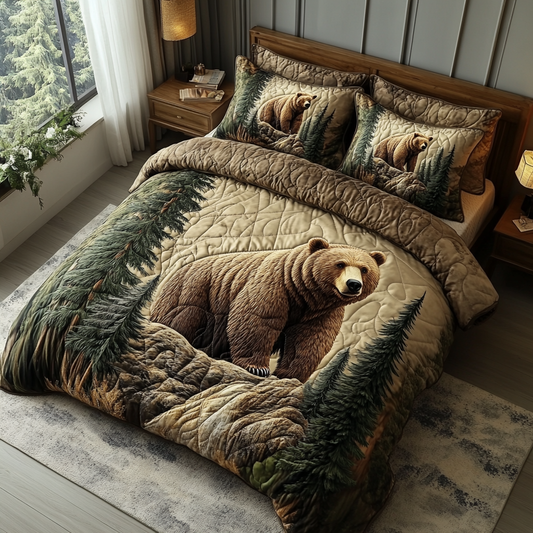Grizzly Trail 3-Piece Quilted Bedding Set
