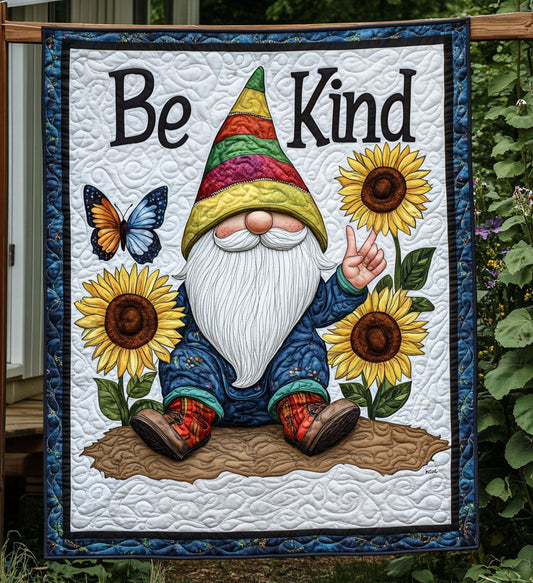 Groovy Gnome Haven Quilted Blanket