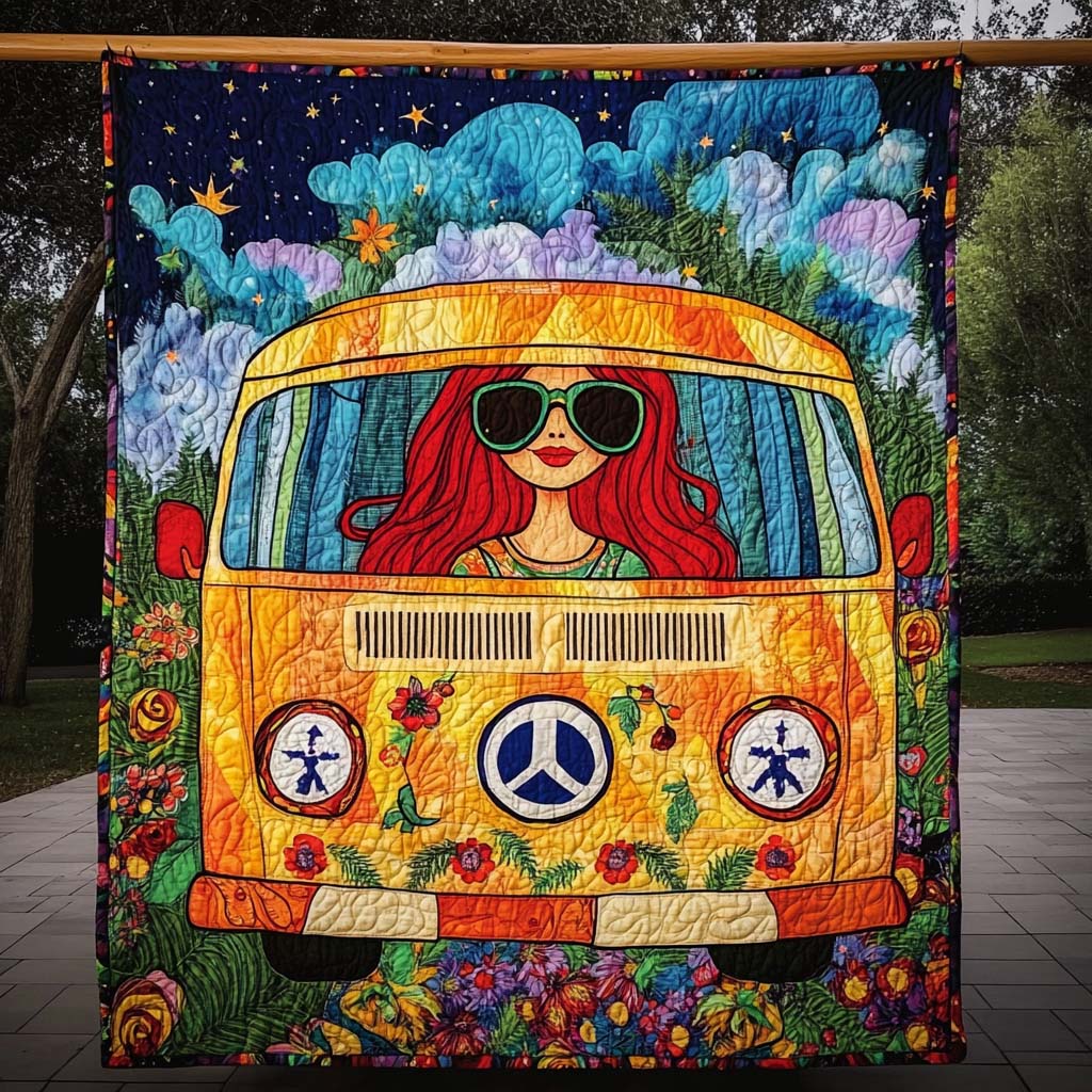 Groovy Ride Quilted Blanket