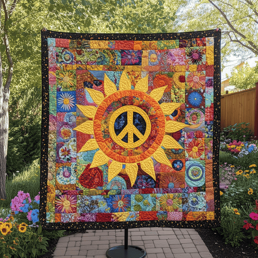 Groovy Sunshine Quilted Blanket