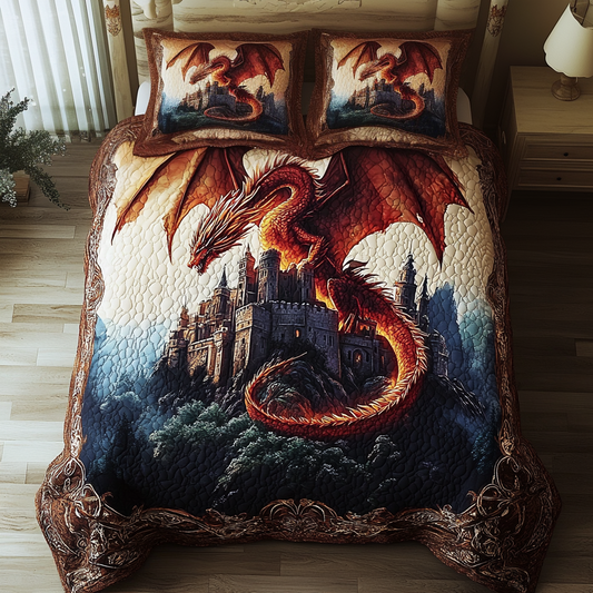 Guardian Flame 3-Piece Quilted Bedding Set