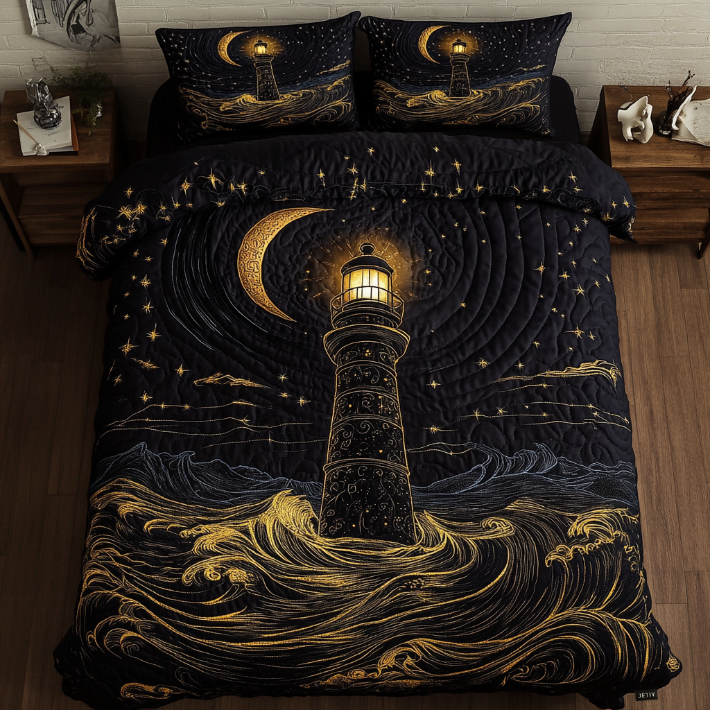 Guiding Light 3-Piece Quilted Bedding Set